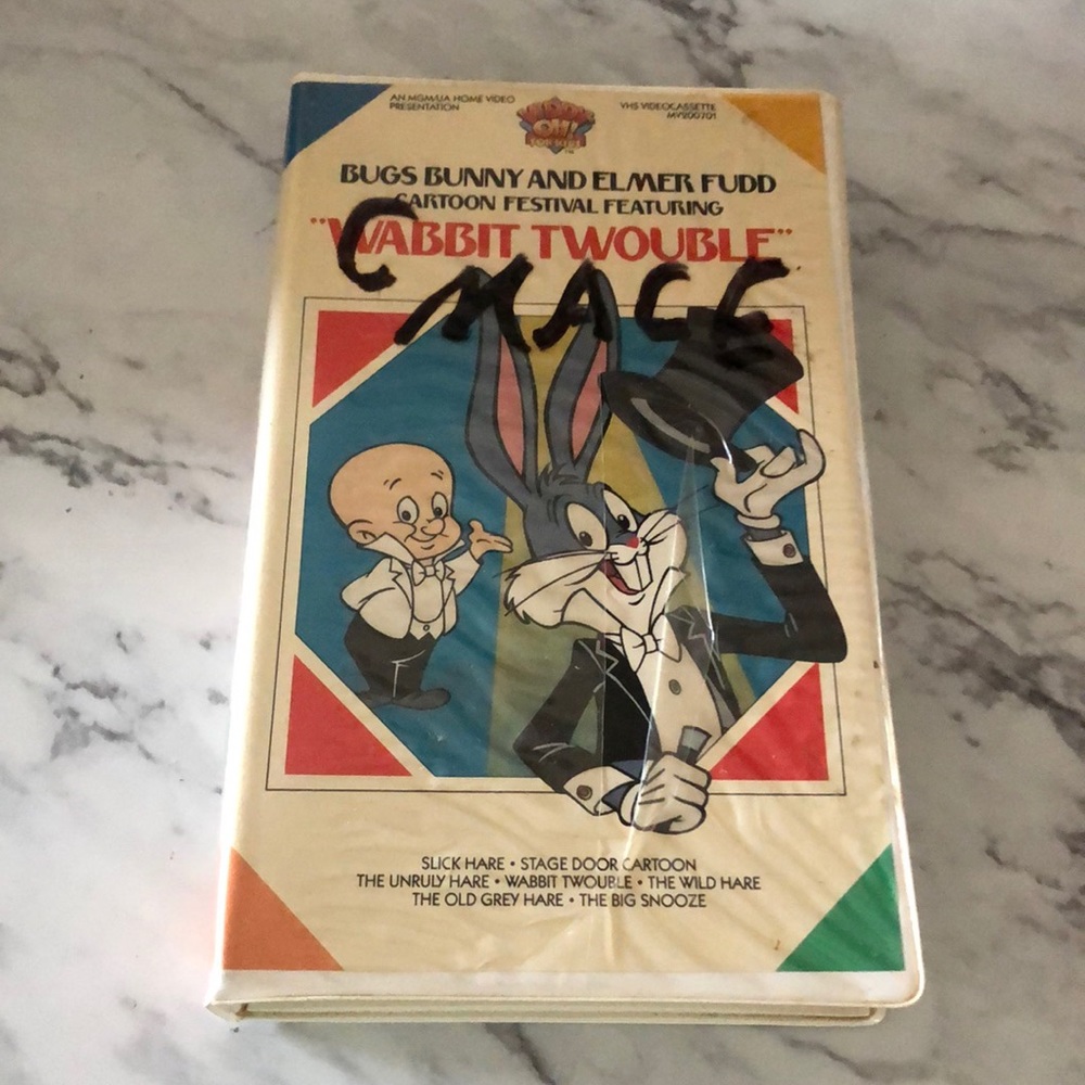 Bugs Bunny and Elmer Fudd VHS tape vintage rare